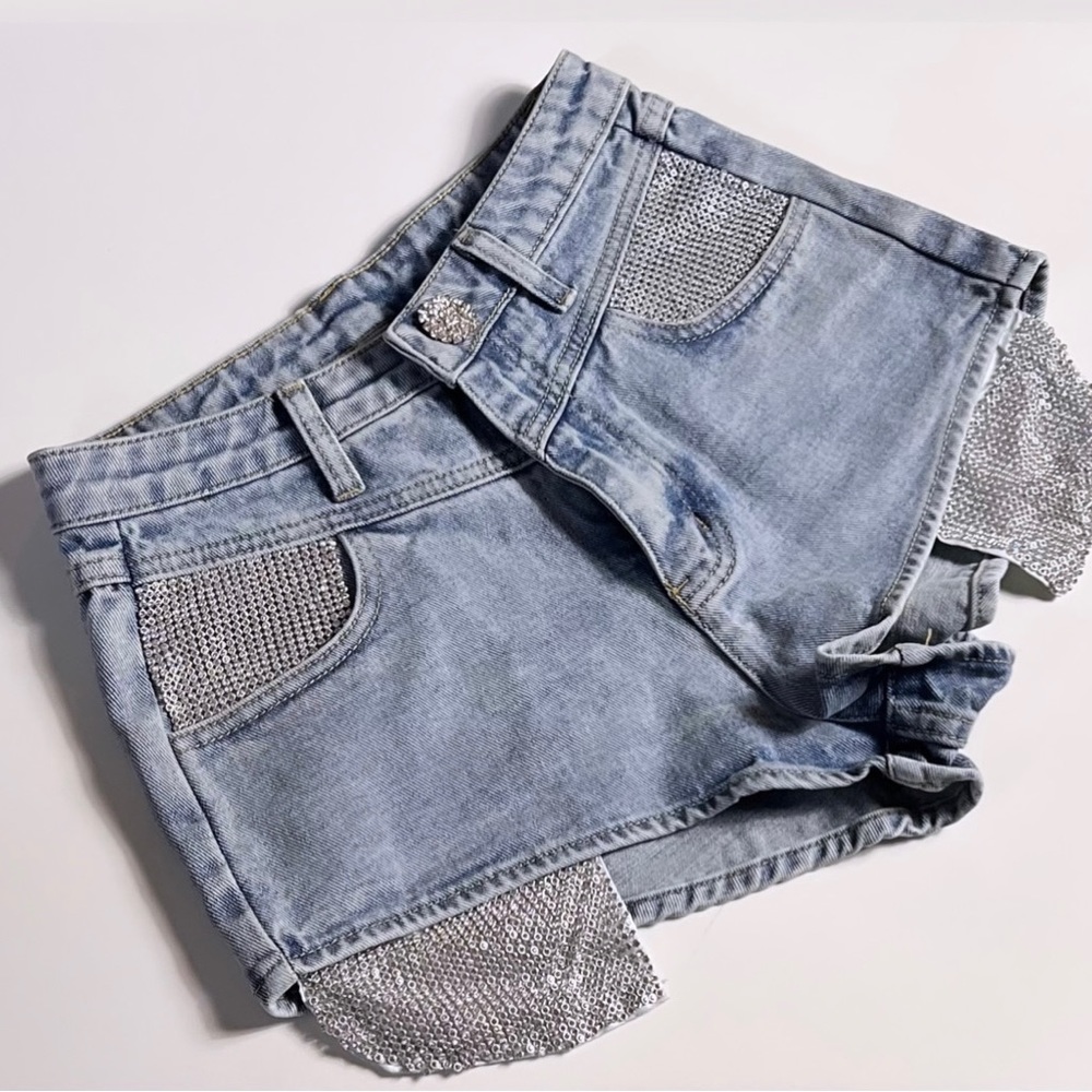 Rhinestones  High Rise Waist Shirts